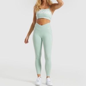 Gymshark Mint Green Recess Leggings with Pockets
